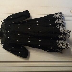 H&M Black Dress with White Detail